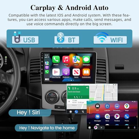 [2+64G] راديو سيارة Android لسيارة Mazda 5 2007-2010 - Carplay لاسلكي وAndroid Auto - ستيريو سيارة بشاشة لمس 9 بوصة مع DSP/واجهة مستخدم متعددة/WiFi/GPS Navigation/SWC + كاميرا احتياطية AHD in Saudi Arabia