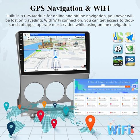 [2+64G] راديو سيارة Android لسيارة Mazda 5 2007-2010 - Carplay لاسلكي وAndroid Auto - ستيريو سيارة بشاشة لمس 9 بوصة مع DSP/واجهة مستخدم متعددة/WiFi/GPS Navigation/SWC + كاميرا احتياطية AHD in Saudi Arabia