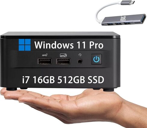 كمبيوتر Intel NUC 12 Pro Kit Wall Street Canyon Mini PC (ذاكرة الوصول العشوائي 16 جيجابايت، 512 جيجابايت SSD، 12-Core i7-1260P، Iris Xe Graphics) سطح مكتب الأعمال، 2 x Thunderbolt 4، Ethernet، Wi-Fi 6E، 3-YR WRT، IST Hub، Win 11 Pro in Saudi Arabia