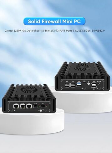 Mini PC N300 ES Firewall Hardware Inte l82599ES 2 x 10GbE SFP+, 3 x i226V 2.5GbE LAN OPNsense Appliance,AES-NI, 2HD, SIM Card Slot, M.2 WiFi Slot，NO RAM NO SSD in Saudi Arabia