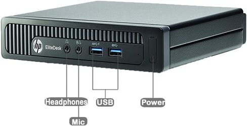 HP EliteDesk 705 G3 Mini Desktop (AMD Pro A10-9700E, 8 GB DDR4, 256 GB SSD, Wi-Fi, BT, Radeon R7) Windows 11 Pro (Renewed) in Kuwait