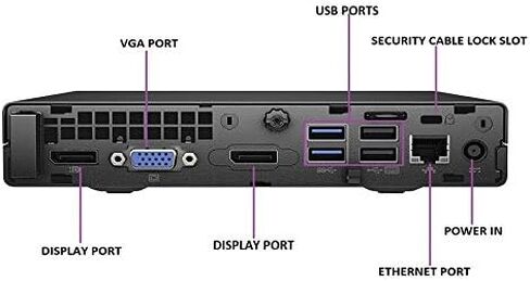 HP EliteDesk 705 G3 Mini Desktop (AMD Pro A10-9700E, 8 GB DDR4, 256 GB SSD, Wi-Fi, BT, Radeon R7) Windows 11 Pro (Renewed) in Kuwait