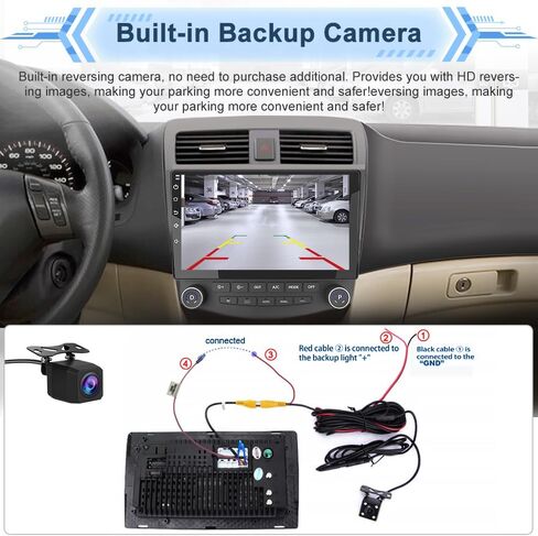 ترقية راديو السيارة 10.1 بوصة لسيارة Honda Accord 2003 2004 2005 2006 2007 | 2 جيجابايت + 64 جيجابايت | CarPlay اللاسلكي وAndroid Auto | كاميرا احتياطية | FM AM RDS SWC WiFi in Kuwait