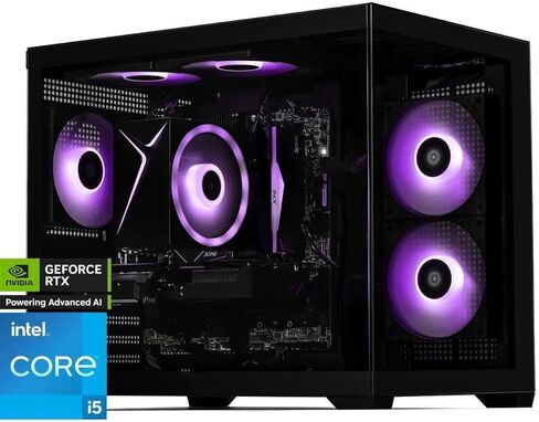STORMCRAFT Gamer Sirius Pre Built Gaming Desktop, Intel Core i5 14400F, Geforce RTX 5060 Ti 8GB,16GB DDR4 RGB RAM, 1TB NVMe SSD, ARGB Cooling, WiFi Bluetooth VR Ready & Windows 11 Home PC Towers in Kuwait