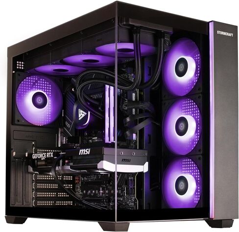 STORMCRAFT Falcon AI Gaming Computer AMD Ryzen 7 7800X3D 5.0 GHz, RX 9070 XT 16G, 32GB DDR5 RGB 6000MHz RAM, 1TB Gen4 NVMe SSD, 850W Gold ATX 3 PSU, 360mm AIO, USB-C, Bluetooth, Wi-Fi VR Ready PC in Saudi Arabia
