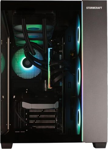 STORMCRAFT Falcon AI Gaming Computer AMD Ryzen 7 7800X3D 5.0 GHz, RX 9070 XT 16G, 32GB DDR5 RGB 6000MHz RAM, 1TB Gen4 NVMe SSD, 850W Gold ATX 3 PSU, 360mm AIO, USB-C, Bluetooth, Wi-Fi VR Ready PC in Saudi Arabia