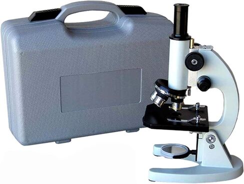 مجموعة مجهر للمبتدئين من AmScope M60A-ABS، إضاءة مرآة، عدسات WF10x وWF16x، تكبير 40x-640x، تتضمن حافظة in Saudi Arabia