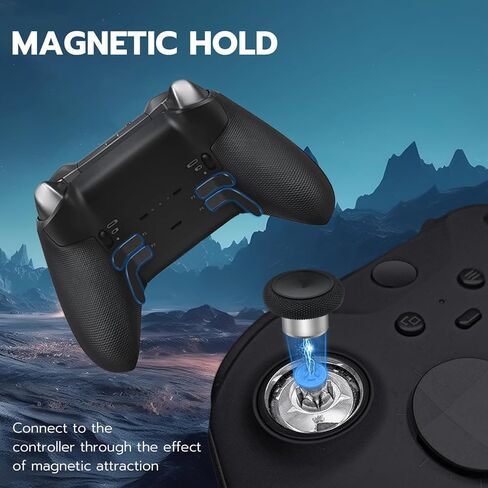 أعواد التحكم المعدنية 13 في 1 من Mcbazel لأجهزة Xbox Elite Series 2، ملحقات وحدة التحكم Elite Series 2 مع 6 أعواد تحكم قابلة للتبديل، 4 مجاذيف للزناد، 2 وسادات D، 1 أداة، 1 حقيبة حمل - أسود in Saudi Arabia