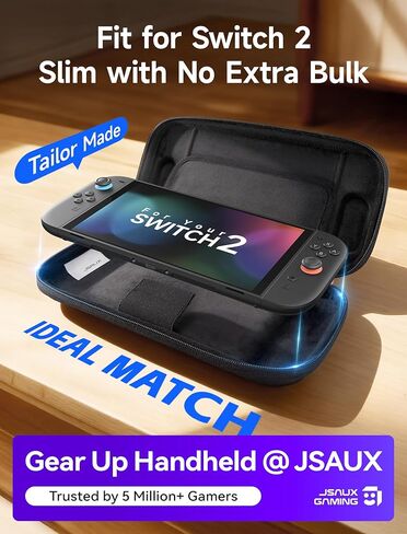 JSAUX Slim Carrying Case for Nintendo Switch 2 (2025), Protective Hard Shell with 12 Game Card Slots, Portable Travel Storage Case BG0133 in Saudi Arabia