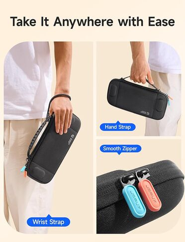 JSAUX Slim Carrying Case for Nintendo Switch 2 (2025), Protective Hard Shell with 12 Game Card Slots, Portable Travel Storage Case BG0133 in Saudi Arabia