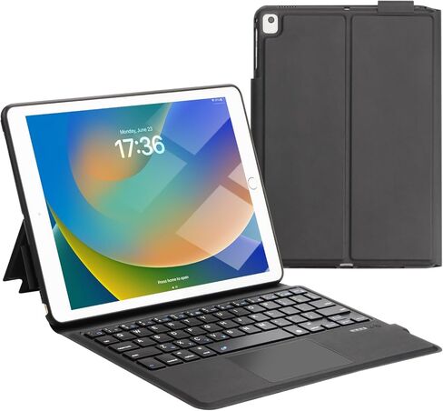 iPad 9.7 Keyboard Case with Touchpad & Built-in Stand, Bluetooth Wireless for iPad 6th 2018/5th Gen 2017, Air 2, Pro 9.7, Ultra-Light 423g in Saudi Arabia