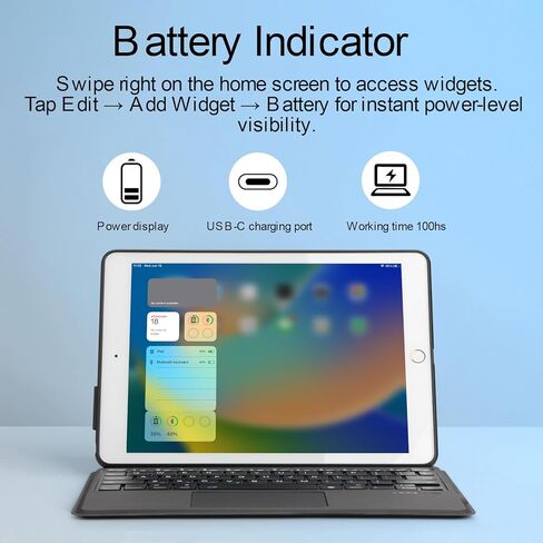 iPad 9.7 Keyboard Case with Touchpad & Built-in Stand, Bluetooth Wireless for iPad 6th 2018/5th Gen 2017, Air 2, Pro 9.7, Ultra-Light 423g in Saudi Arabia