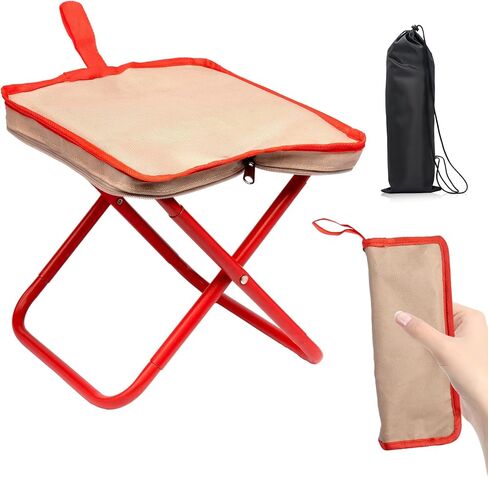 Camping Stool,Mountaineering and Hiking Portable Stools 13.5“ Portable Folding Stools for Outdoor Gardening and Beach Hiking Fishing,Foot Stool with Carry Bag to 330LB (13.5 inch) in Saudi Arabia