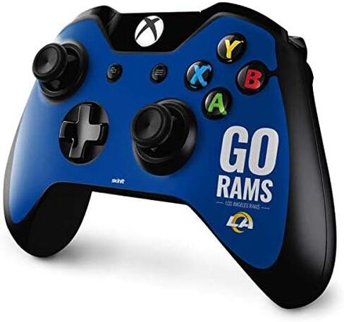 ملصق Skinit المخصص للألعاب متوافق مع وحدة تحكم Xbox One - تصميم شعار فريق NFL Los Angeles Rams مرخص رسميًا in Saudi Arabia