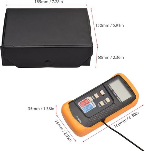 LCD Display Light Meter Handheld Illuminance Meter ABS Wide Range Meter for Industrial Use, Without Battery in Saudi Arabia