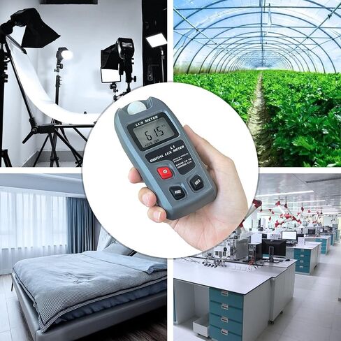 مقياس الإضاءة Luxmeter، 0.1‑200000lx لحفظ التاريخ، شاشة LCD كبيرة للاختبار in Saudi Arabia