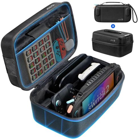 JSAUX Slim Carrying Case for Nintendo Switch 2 (2025), Protective Hard Shell with 12 Game Card Slots, Portable Travel Storage Case BG0133 in Saudi Arabia