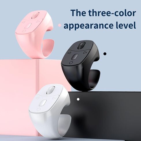 Tangxi Bluetooth Remote Scrolling Ring for Phone, Wireless Page Turner, Bluetooth Camera Video Recording Remote, Compatible with iOS & Android Phone, Tablet (Pink) in Saudi Arabia