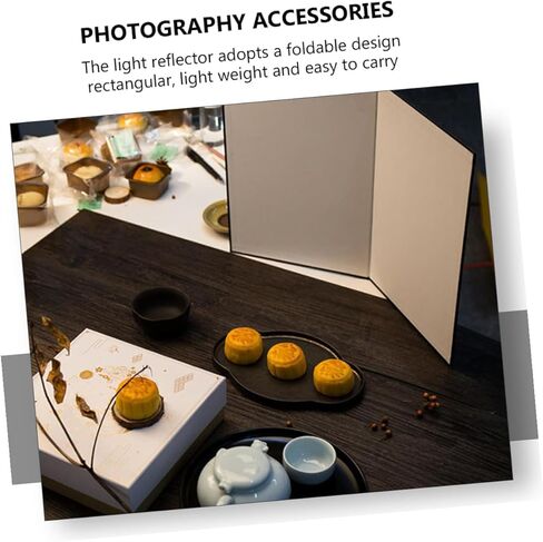 2pcs A4 Photography Reflective Board Cardboard Folding Reflector for Studio and Outdoor Lighting, Camera Lighting Reflector for Food and Still Life Photography in Saudi Arabia