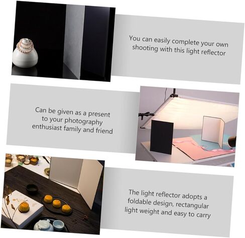 2pcs A4 Photography Reflective Board Cardboard Folding Reflector for Studio and Outdoor Lighting, Camera Lighting Reflector for Food and Still Life Photography in Saudi Arabia