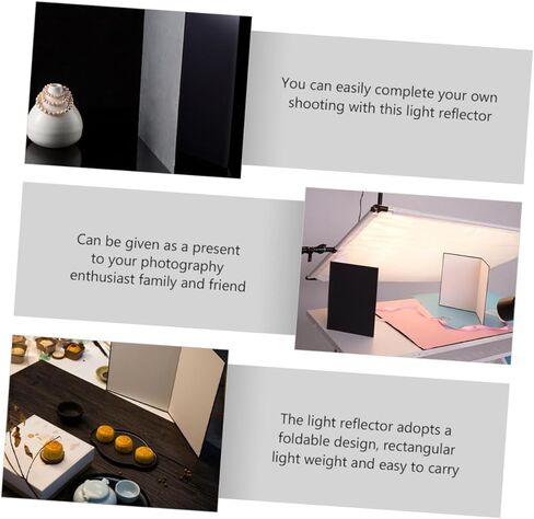 2 Pcs A4 Folding Photography Light Reflectors Cardboard Photo Reflector Boards Portable Light Diffusers for Studio and Outdoor Photography in Saudi Arabia