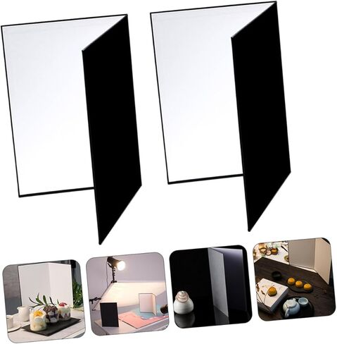 2pcs A4 Photography Reflector Cardboard Set, Portable Photo Reflective Board for Product and Culinary Lighting, Camera Lighting Accessories for Indoor and Outdoor Studio Use in Saudi Arabia