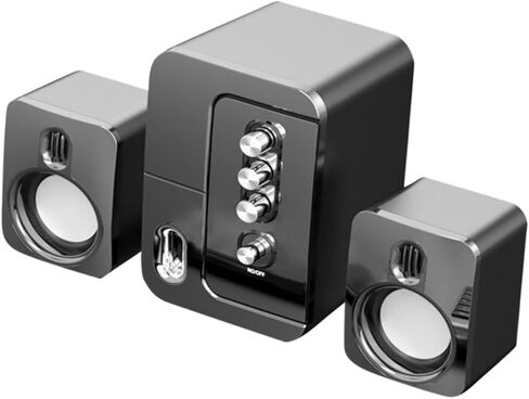 سماعات سطح المكتب للكمبيوتر المحمول USB، صوت محيطي ثلاثي الأبعاد مدمج مع صوت جهير، صوت أسود يعمل بمنفذ USB للاستخدام المكتبي والمنزلي in Kuwait