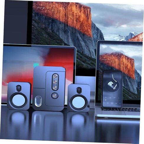 سماعات الكمبيوتر المحمولة Vaguelly USB لأجهزة الكمبيوتر المحمول وسطح المكتب ومكبر صوت ستيريو سلكي مدمج مع صوت محيطي ثلاثي الأبعاد وصوت جهير عميق للاستخدام في المنزل والمكتب in Kuwait