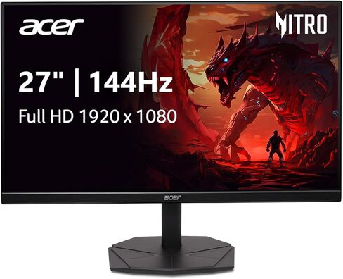 Acer Nitro 27 Inch Gaming Monitor Full HD 1920x1080 IPS ZeroFrame AMD FreeSync 144Hz 1ms VRB sRGB 99% DisplayPort HDMI (Renewed) in Saudi Arabia