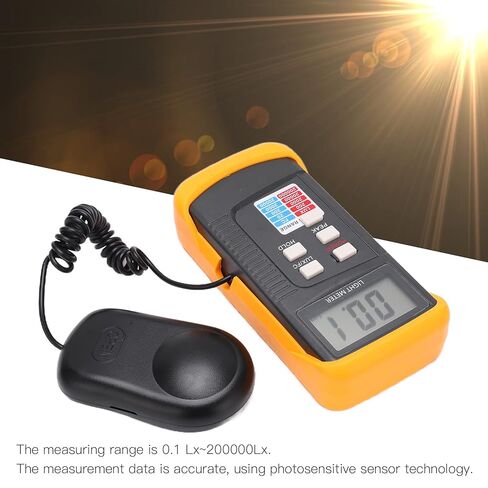 LX1330B Digital Illuminance Light Meter, Digital Luxmeter LCD Display 0.1-200,000Lx Measurement Range Illuminance Luminometer Lux Meter and Photometer in Saudi Arabia