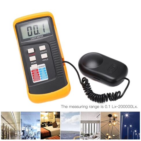 LX1330B Digital Illuminance Light Meter, Digital Luxmeter LCD Display 0.1-200,000Lx Measurement Range Illuminance Luminometer Lux Meter and Photometer in Saudi Arabia