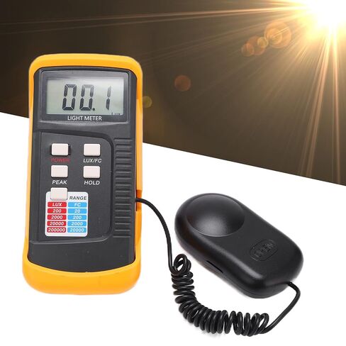 LX1330B Digital Illuminance Light Meter, Digital Luxmeter LCD Display 0.1-200,000Lx Measurement Range Illuminance Luminometer Lux Meter and Photometer in Saudi Arabia