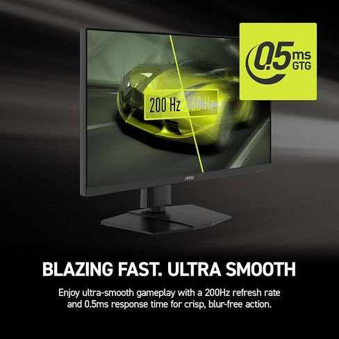 شاشة ألعاب msi MAG 274QPF E20 مقاس 27 بوصة 2560 × 1440 (WQHD)، 200 هرتز، مزامنة AMD Adaptive Sync، جاهزة لـ HDR، HDMI، منفذ VGA، قابل للتركيب على VESA، قابلة للإمالة، إطار نحيف من 4 جوانب، 0.5 مللي ثانية، أسود in Saudi Arabia