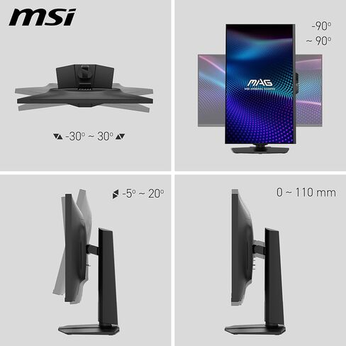 شاشة ألعاب msi MAG 274QPF X30MV مقاس 27 بوصة 2560 × 1440 (QHD)، 300 هرتز، مزامنة تكيفية، HDMI، منفذ DisplayPort، قابل للتركيب على VESA، إمالة، ارتفاع قابل للتعديل، مكبر صوت، 0.5 مللي ثانية، أسود in Saudi Arabia