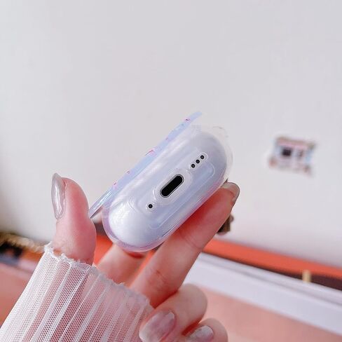حافظة شفافة من MINSCOSE لأجهزة AirPods 4، تصميم بنمط زهرة كرتونية لطيفة مع سلسلة مفاتيح زهرية جمالية، حافظة واقية ناعمة من مادة TPU مضادة للصدمات مع مجموعة أدوات تنظيف للفتيات والنساء لأجهزة AirPods 4-وردي in Kuwait