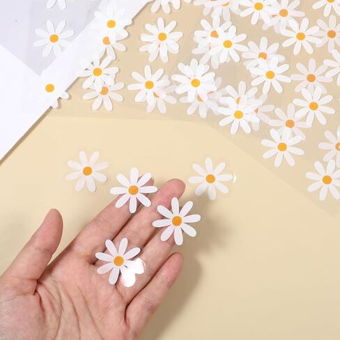 200pcs Cute Aesthetic Flower Decals Little Daisy Stickers Small White Spring Floral Party Supplies Favors for Laptop Water Bottle Phone Car Easter Birthday Wedding Bridal Retro Hippie Decor Christmas in Saudi Arabia