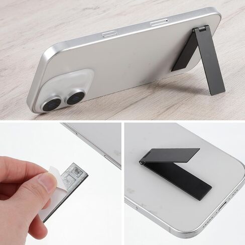 2Packs Ultra-Thin Cell Phone Holder, Adjustable Mini Alloy Phone Stand Vertical and Horizontal Phones Stand Portable Foldable Phones Holder for Mobile-Phone Tablet in Kuwait