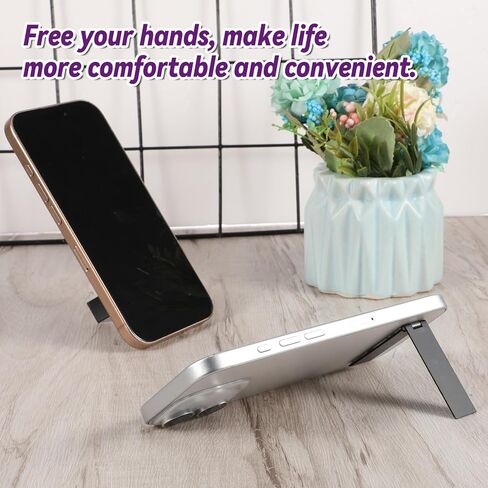 2Packs Ultra-Thin Cell Phone Holder, Adjustable Mini Alloy Phone Stand Vertical and Horizontal Phones Stand Portable Foldable Phones Holder for Mobile-Phone Tablet in Kuwait