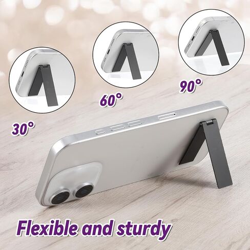 2Packs Ultra-Thin Cell Phone Holder, Adjustable Mini Alloy Phone Stand Vertical and Horizontal Phones Stand Portable Foldable Phones Holder for Mobile-Phone Tablet in Kuwait