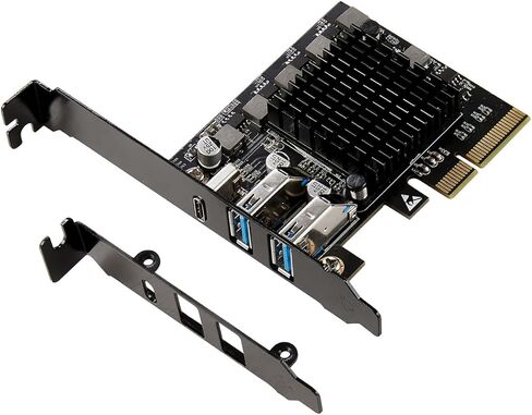 2 منفذ USB من النوع A 3.2 ومنفذ واحد USB-C 3.2 Gen 2x2 PCI-e Gen 3 x4 بطاقة توسيع in Kuwait