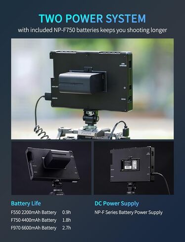 FEELWORLD T7 PRO 7 Inch 2000 nit DSLR Camera Field Monitor Ultra-Bright with Waveform, Vectorscope, False Color, Focus Peaking, HDR Preview & HDMI Loop-Out ， F750 4400mAh Battery and Bag in Saudi Arabia