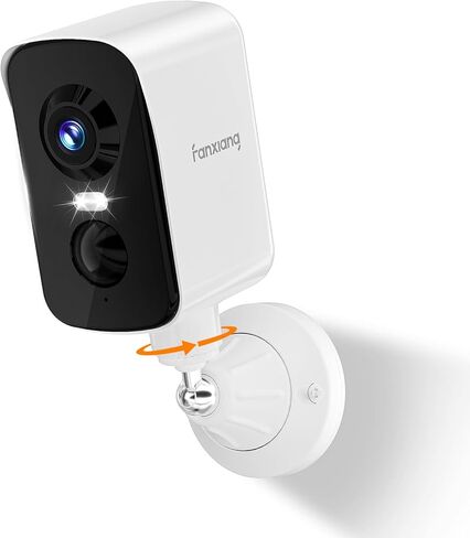 fanxiang 2K Magnetic Security Camera Outdoor Wireless Rechargeable Battery Camera WiFi, 300° Pan Rotating, AI Motion Detection, PIR, Spotlight, Siren, Two-Way Talk, IP65, SD/Cloud Storage in Saudi Arabia