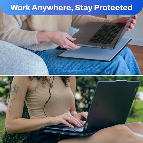 درع الكمبيوتر المحمول DefenderShield EMF Protection Shield وحزمة سماعات رأس أنبوب الهواء التي تحجب EMF - وسادة مانعة EMF تحمي من الحرارة والبطارية والترددات اللاسلكية in Saudi Arabia