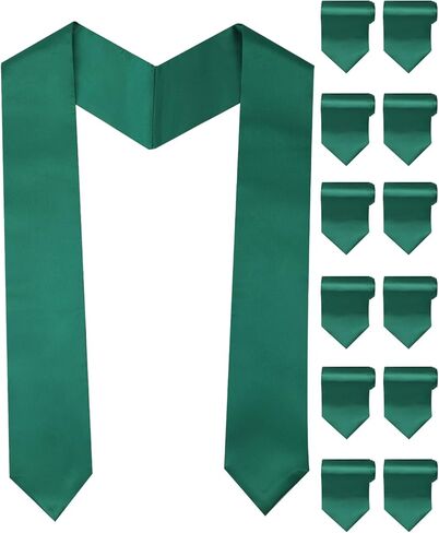 TFTAFAN Bulk 12 Pack Blank Graduation Stoles Sash - 70" Unisex Customizable for 2025 High School & College Ceremonies in Saudi Arabia