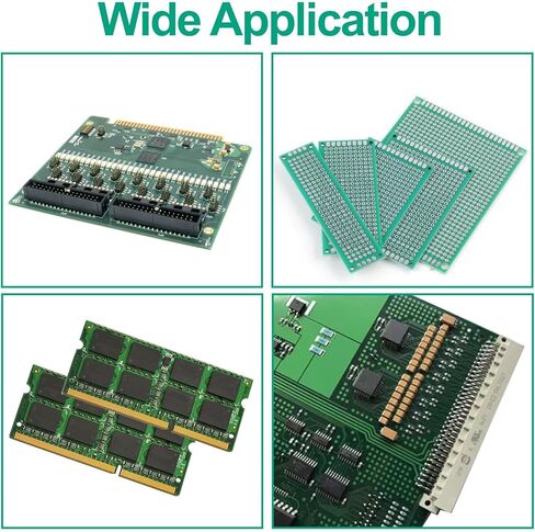 64 قطعة من لوحة PCB الخضراء - دائرة مزدوجة الجوانب ولوحة أداء مع 5 أحجام للإلكترونيات التي تصنعها بنفسك، متوافقة مع ألواح الخبز ومشاريع اللحام in Saudi Arabia