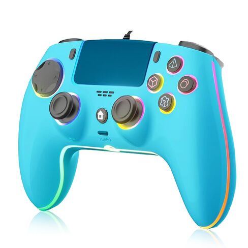 GUOC RGB Wired Controller for PS5/PS4 and PC with Hall Effect Trigger, 3.5mm Audio Jack, Support Tubro/Macro Function, Adjustable Dual Vibration 6-Axis Motion Control Gamepad in Saudi Arabia