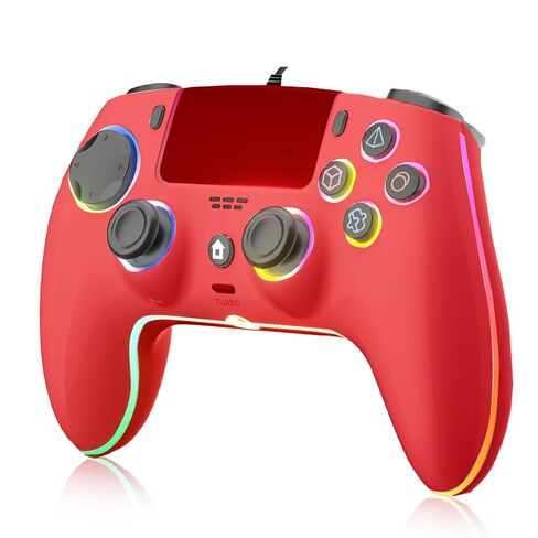 GUOC RGB Wired Controller for PS5/PS4 and PC with Hall Effect Trigger, 3.5mm Audio Jack, Support Tubro/Macro Function, Adjustable Dual Vibration 6-Axis Motion Control Gamepad in Saudi Arabia