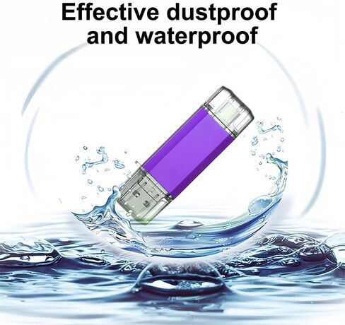 محرك أقراص فلاش USB-A من النوع C سعة 64 جيجابايت، محرك إبهام محمول ثنائي المنافذ، شريحة ذاكرة 2 في 1 للكمبيوتر، الهاتف الذكي، نقل الأجهزة، المكتب، الأعمال، السفر، مشاركة البيانات، أرجواني in Kuwait