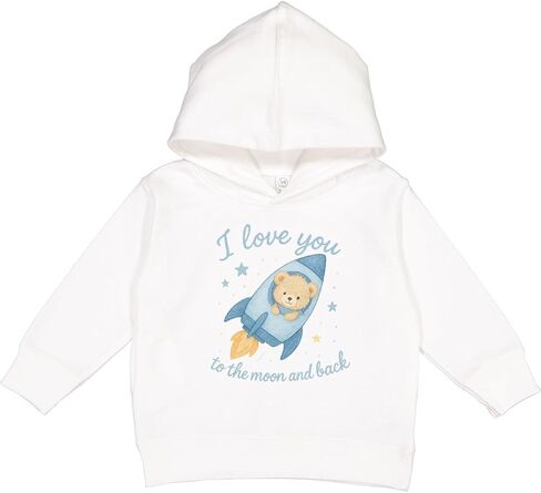 سترة بقلنسوة I Love You To the Moon وBack Rocket للأطفال الصغار من Inktastic in Kuwait