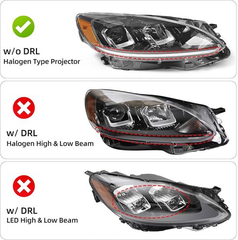 Halogen Headlight Assembly w/o DRL for Ford Escape 2020-2022 Front Light Headlamp Left Driver Side LH in Kuwait